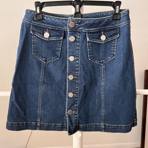 LOFT Blue Denim Mini Skirt